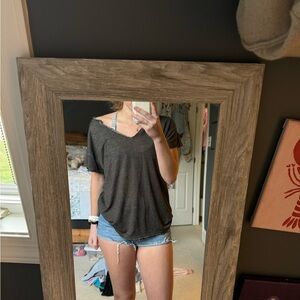 BDG Distressed Black V-Neck Tee